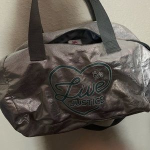 Silver justice bag